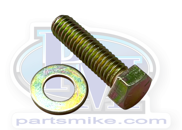 Beadlock Ring Bolt with Washer for KMC Wheels, 3/8" x 16 tpi., x 1-3/8" Long, Gold Zinc,(KMC-MDM-110-X)