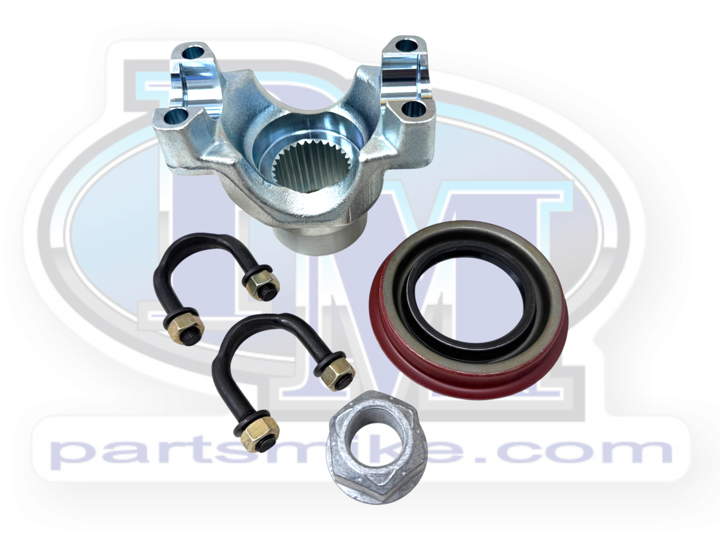 GM 14 Bolt, Driveshaft Yoke Kit, with Pinion Seal, 30 Spline, 1410, Pinion Nut, U-Bolts, (PM3112-1402-1)