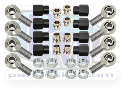 Four Link 1-1/4", Chromoly Heim Joint, Kit, 2-5/8", 3/4" Bolt, 1-1/2" ID Tube, PM5121-1125-34