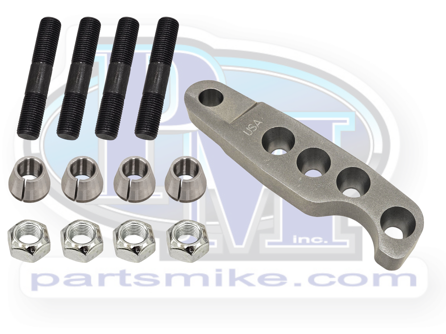 Dana 44, Steering Arm Kit, 1", 4th Hole with Studs, Nuts and Cones