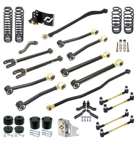 Jeep JK Wrangler, 4D, 4" Lift, Pro Edition Suspension System, RockJock, RJ-JK4DR1-101