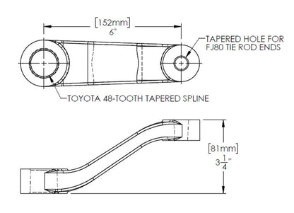 Drop Pitman Arm, Toyota Truck, 1979-1995, (TG130599-1-KIT)
