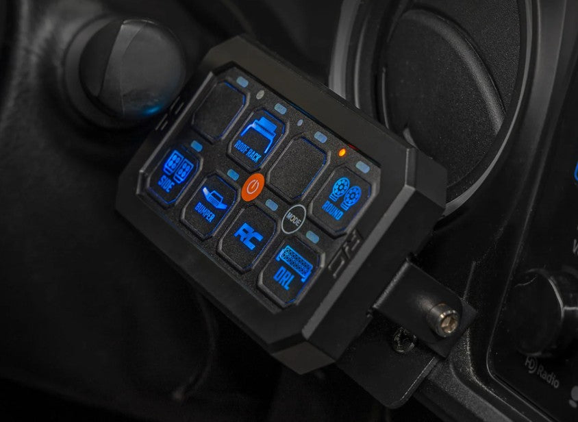 8 Gang Switch Panel with Bluetooth, RGB Backlit Buttons, Multifunction Modes, (RC70975)