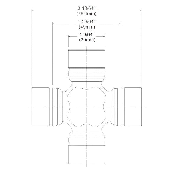 U-Joint, Toyota OEM, 1979-1995 Toyota Pickup, 1985-1995 Toyota 4Runner, (TG100048-1-KIT)