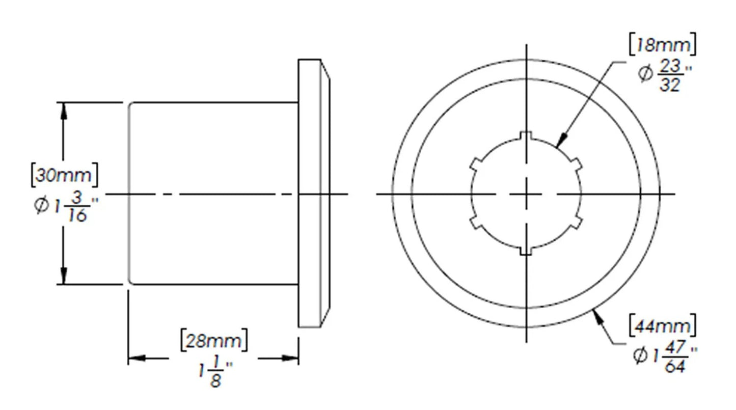 Leaf Spring Bushings, Front or Rear, 1979-1995 Toyota Pickup, 1985-1995 Toyota 4Runner (TG111316-1-KIT)