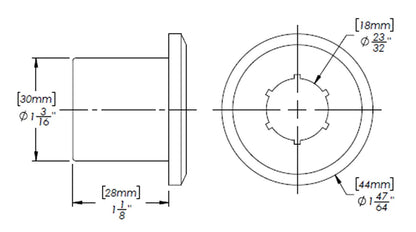 Leaf Spring Bushings, Front or Rear, 1979-1995 Toyota Pickup, 1985-1995 Toyota 4Runner (TG111316-1-KIT)