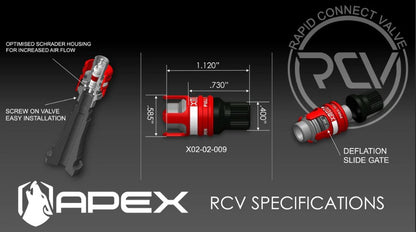 Apex RCV - Rapid Connect Valve, Tire Deflator (X02-02-009)