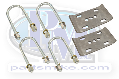 U-Bolt Kit for 3" Axle Tube, Comes with Spring Plates, 5/8" x 3" x 8", PM7151-3000